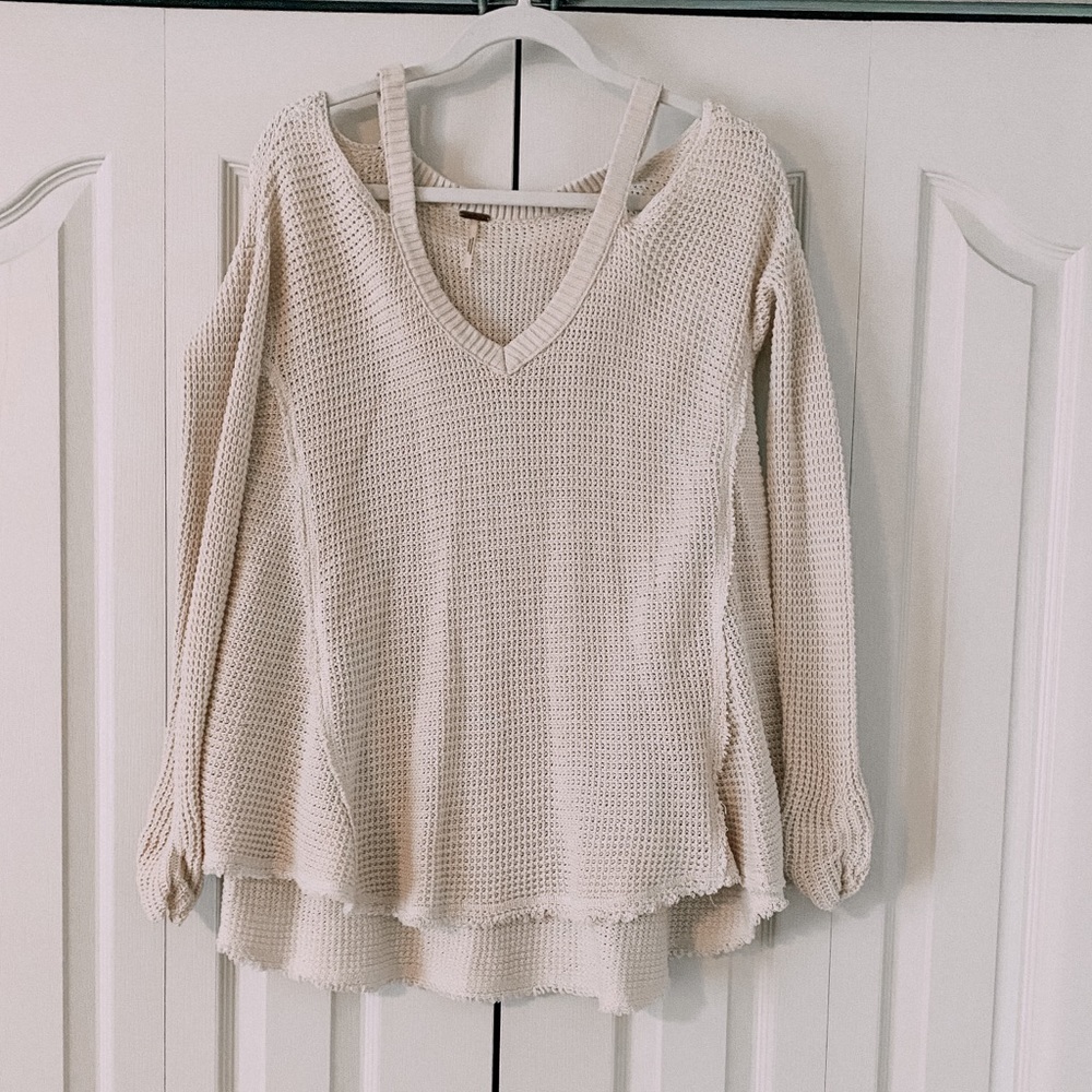 Free People Waffle Knit Sweater